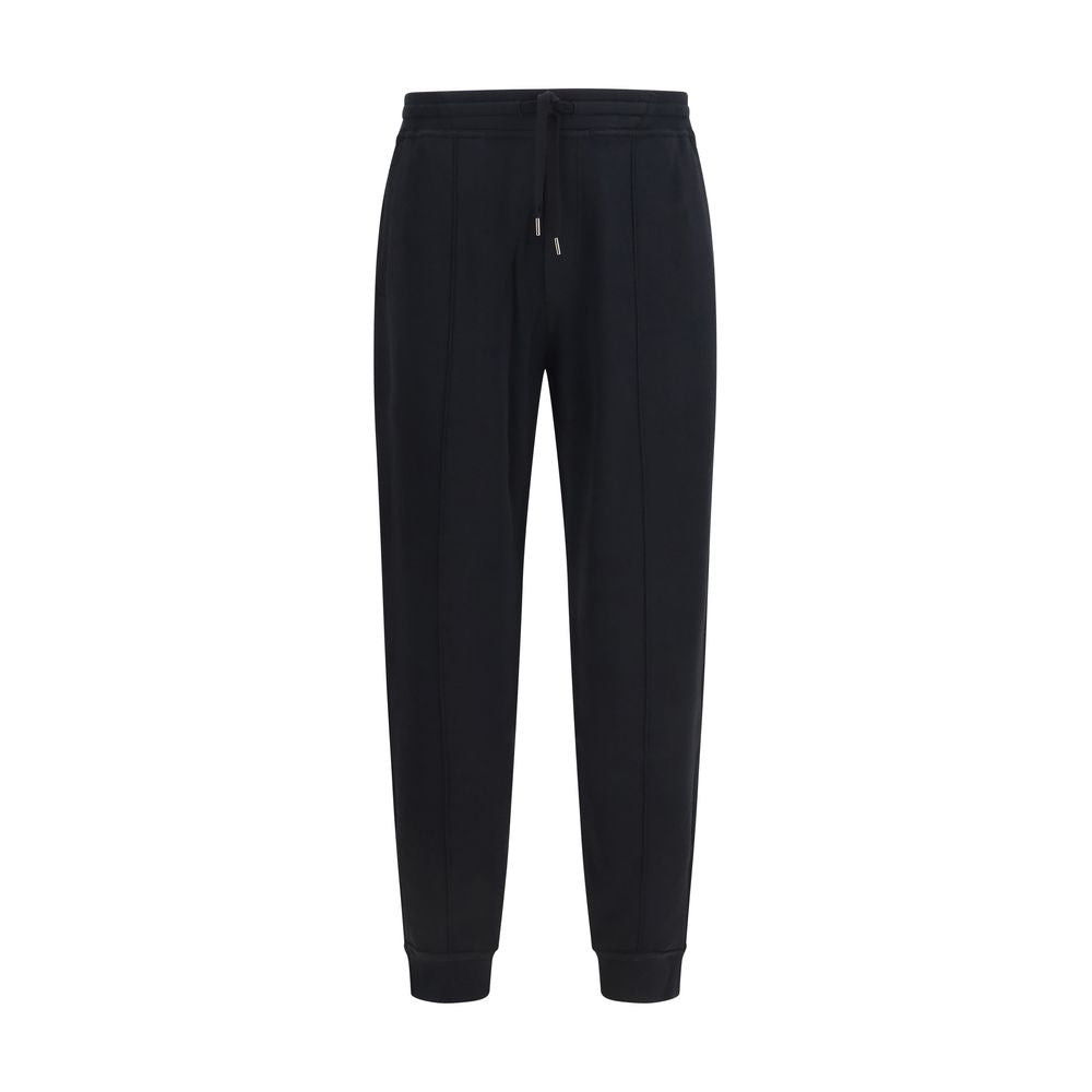 Cotton-Blend Joggers — Black