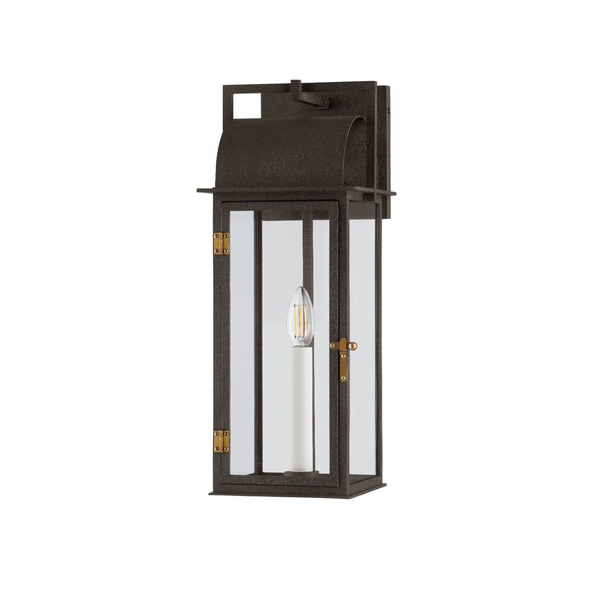 Bohen 1-Light Outdoor Wall Sconce in French Iron with Patina Bra