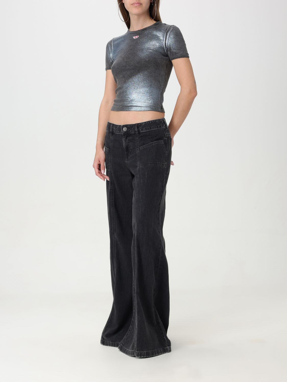 Jeans Woman color Black