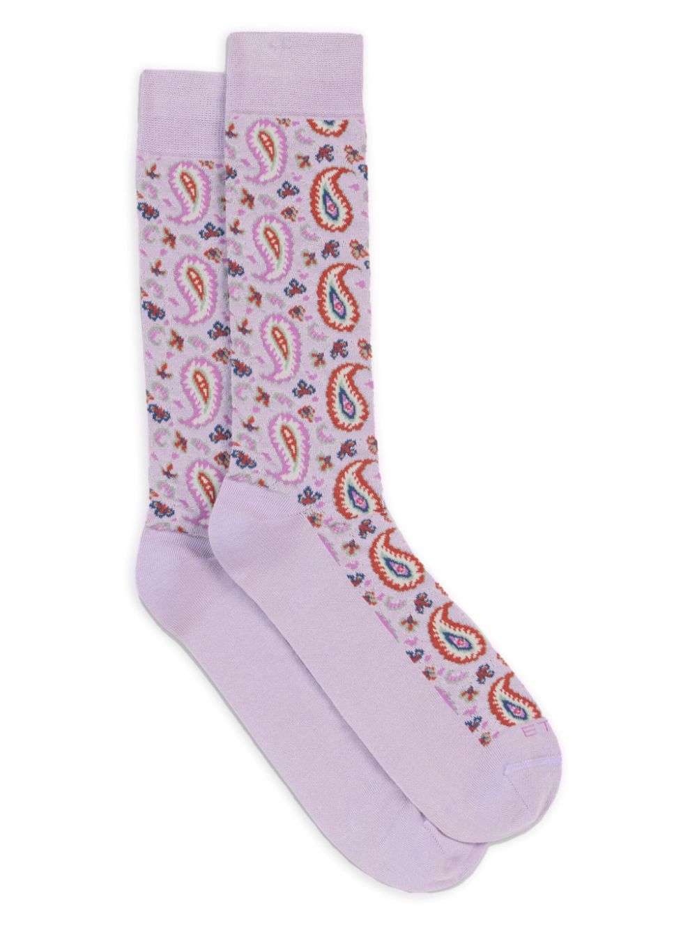 Paisley-jacquard socks - Blue