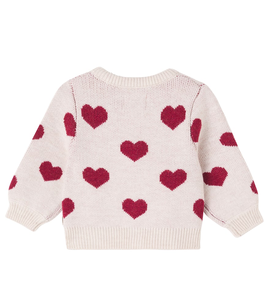 Baby Hearts jacquard wool cardigan