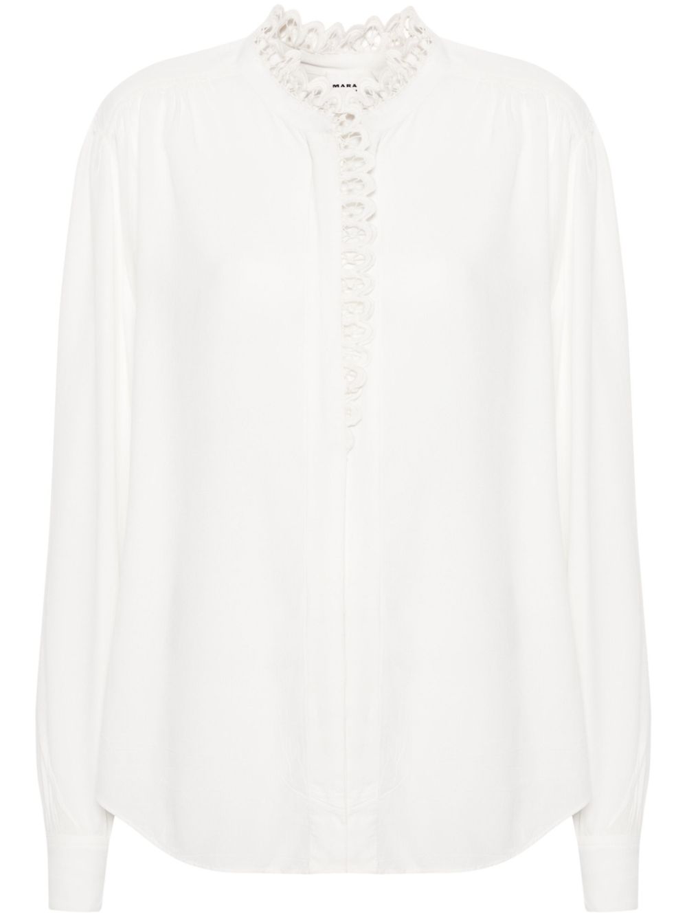 Estela broderie anglaise-trim shirt - White