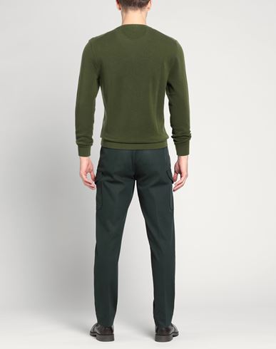 Man Sweater Military green Size 38 Cotton