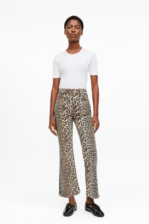 Leopard Betzy Cropped Jeans