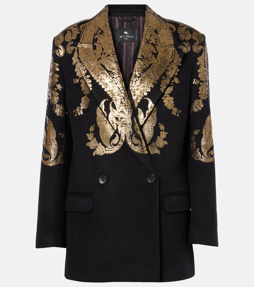 Paisley wool and cashmere blazer