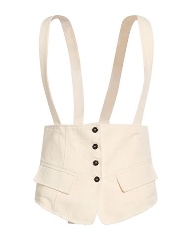 Woman Top Ivory Size 4 Cotton, Linen
