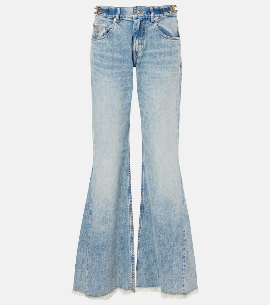 Low-rise wide-leg jeans