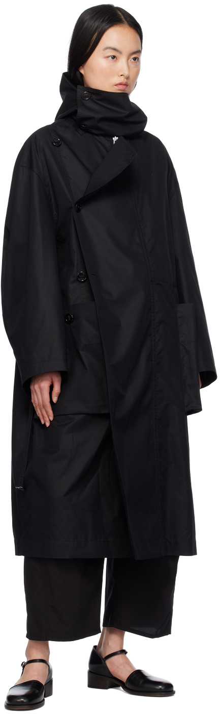 LEMAIRE Black Asymmetrical Coat