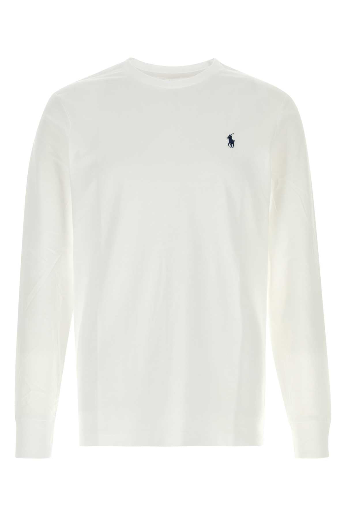 Logo-Embroidered Cotton T-Shirt — White