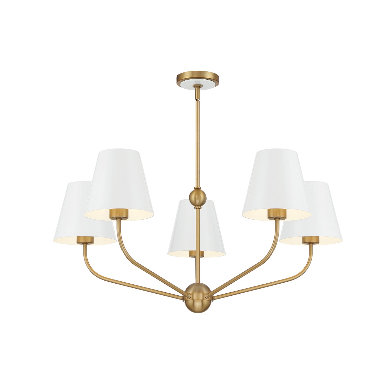 Vibrant Gold + White Chandelier from the Xavier Collection