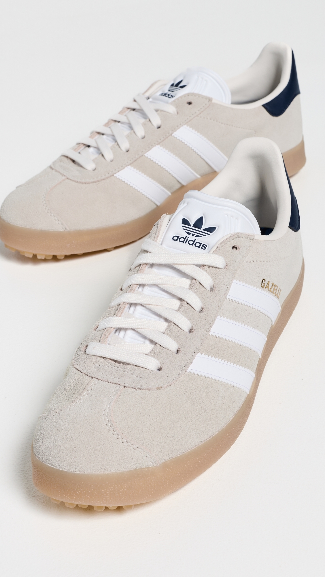 Gazelle Spikeless Golf Shoes Chalk White/White/Night Indigo