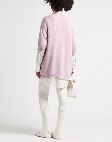 Woman Cardigan Pink Size S Cotton, Polyamide