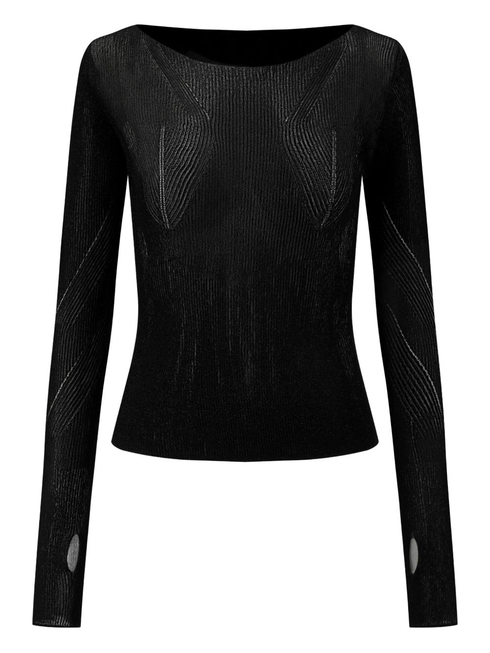 OUDE WAAG boat-neck sweater - Black