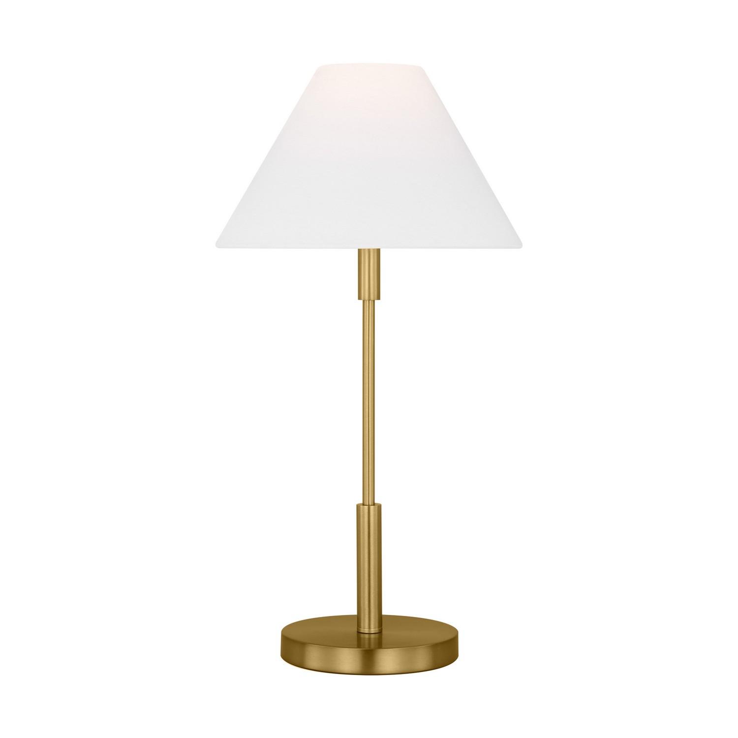 Satin Brass One Light Table Lamp from the Porteau Collection