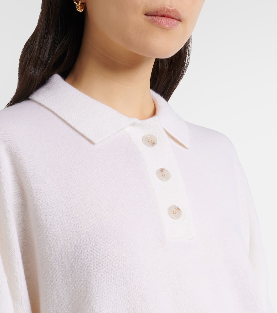 Wool and cashmere polo sweater