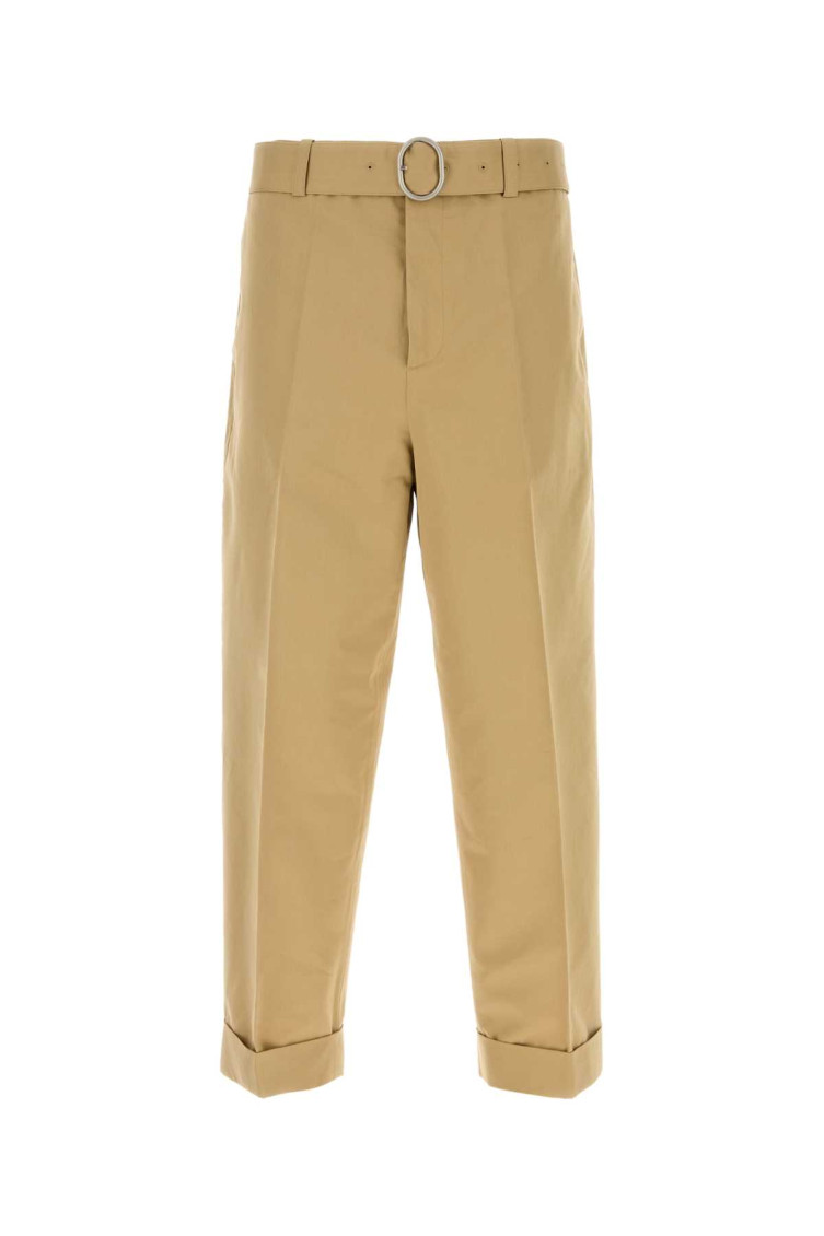 Beige Cotton Blend Pant