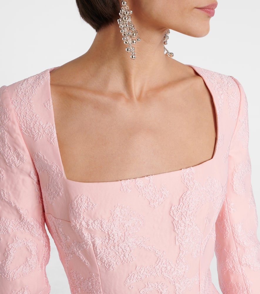 Glenda embroidered crêpe midi dress