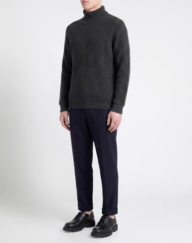 Man Turtleneck Charcoal Size 36 Wool, Cashmere
