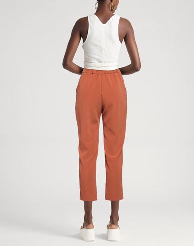 Giorgia & Johns Woman Pants Rust Size 6 Polyester, Elastic fibres