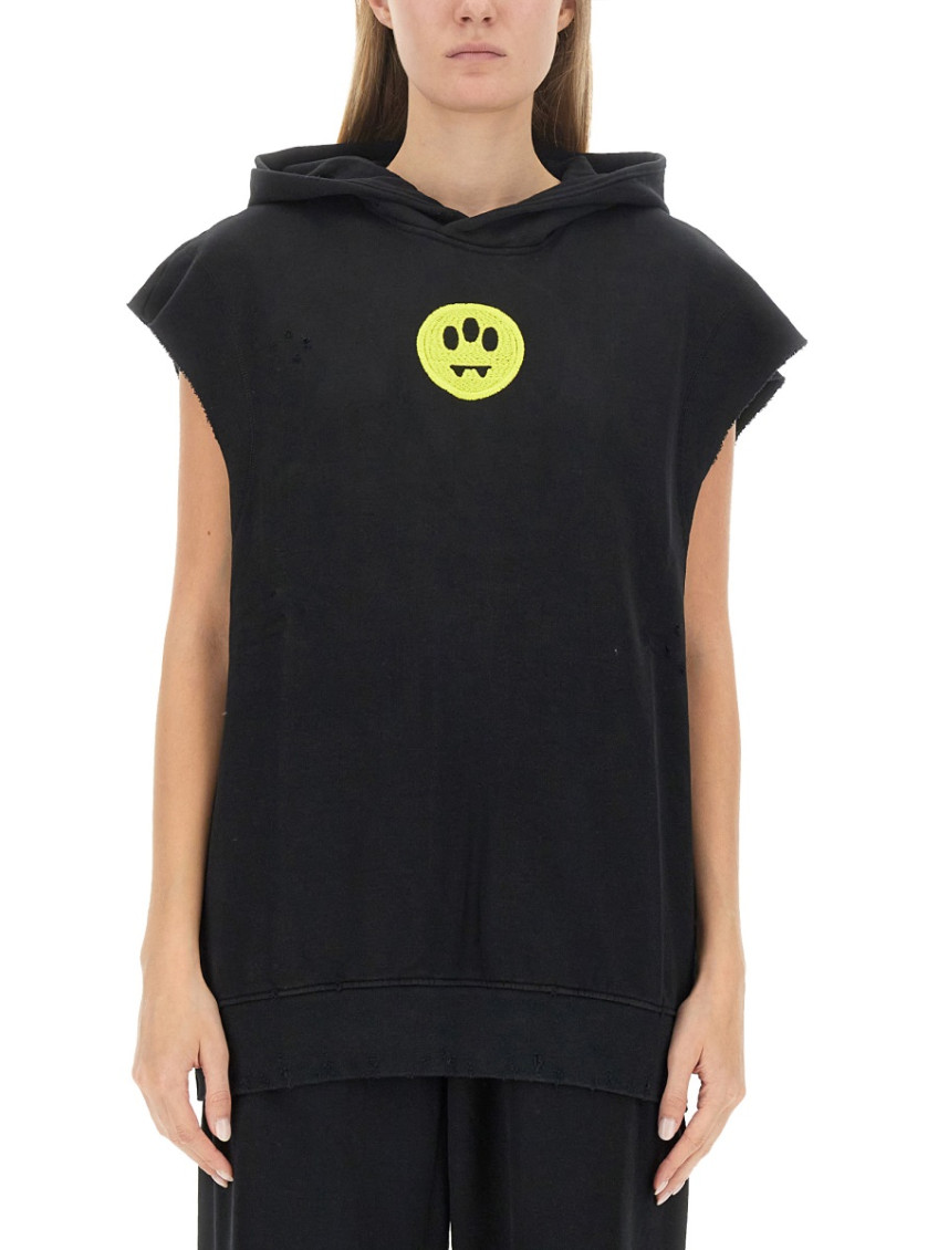 Black Logo Hood Sweatshirt