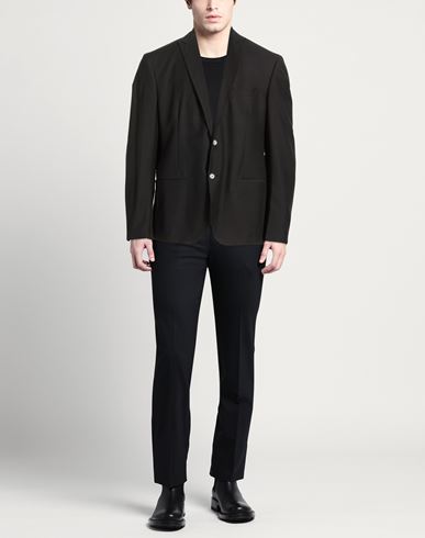 Man Blazer Black Size 46 Polyester, Viscose