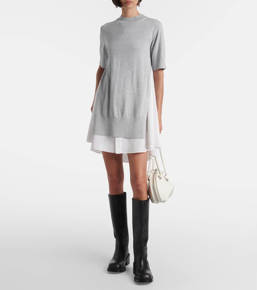 Layered cotton minidress