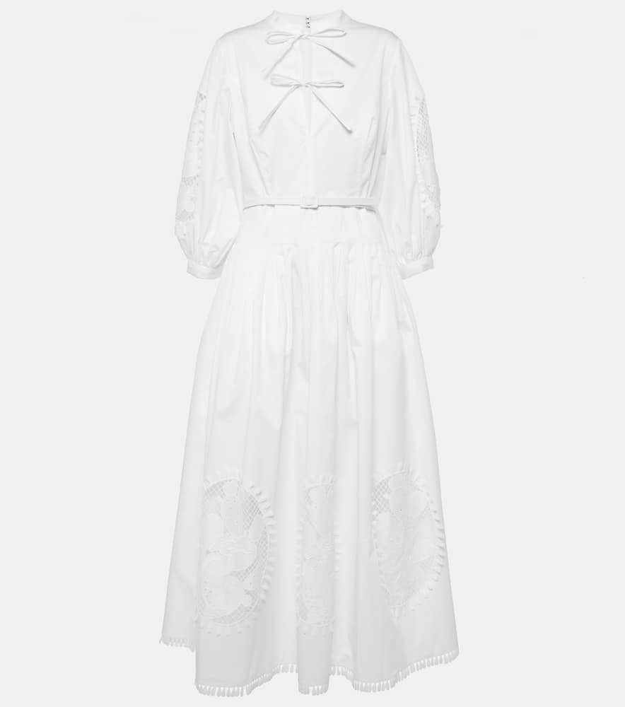 Cotton blend maxi dress