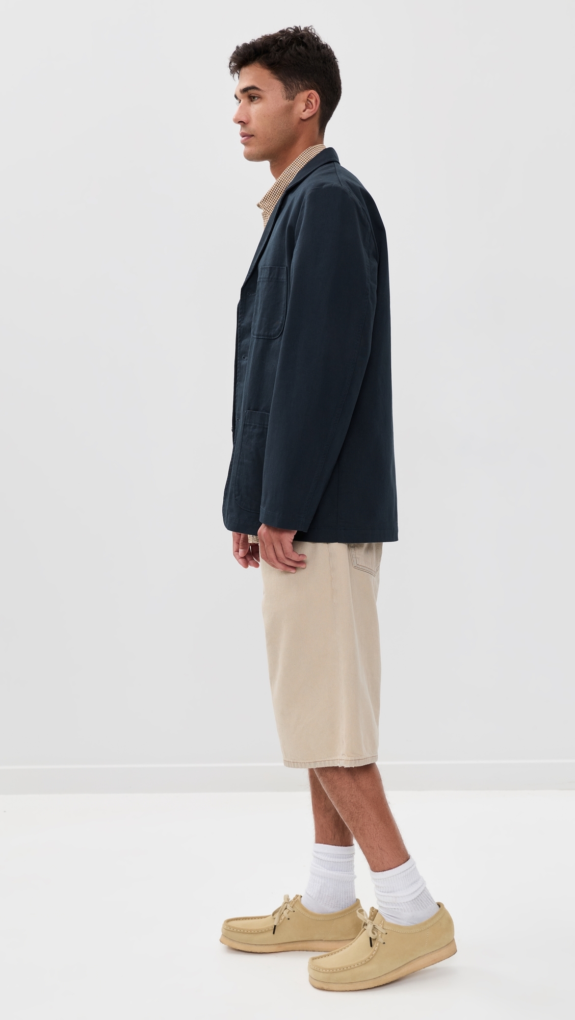 Three Button Jacket Navy