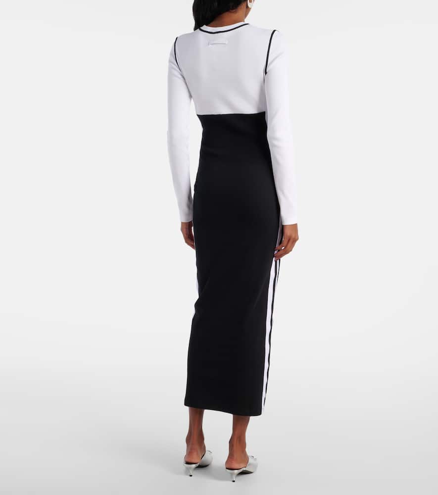 Logo cotton-blend jersey maxi dress
