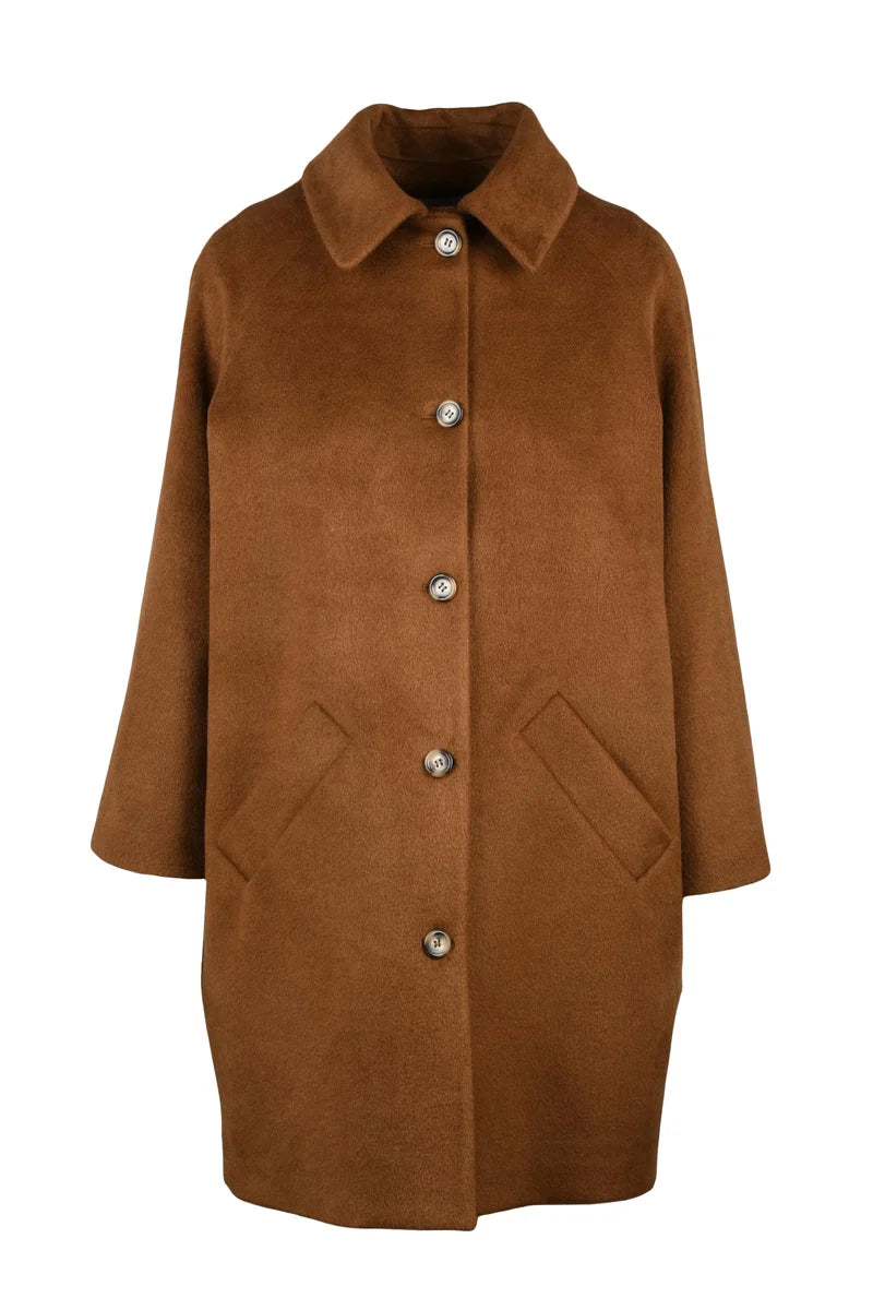 Brown Coat with Classic Collar