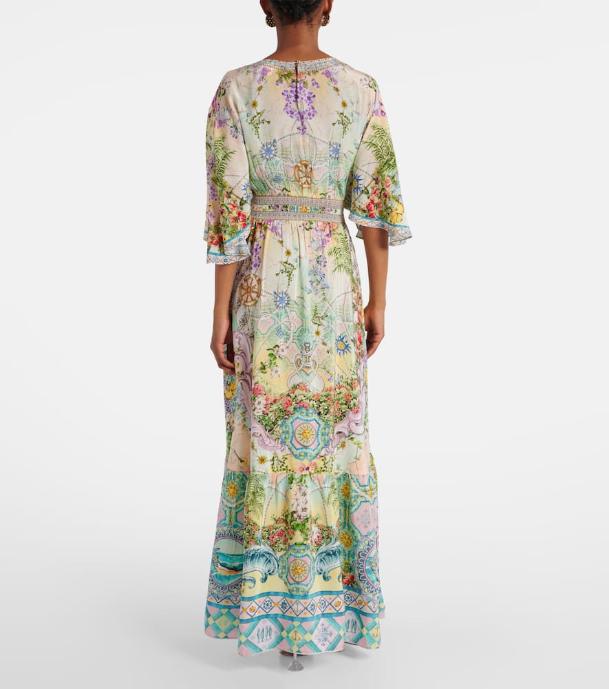 Just Coasting embellished silk maxi dress