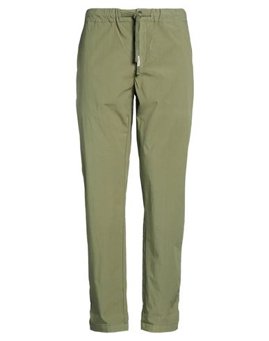 Man Pants Military green Size 34 Cotton, Elastane