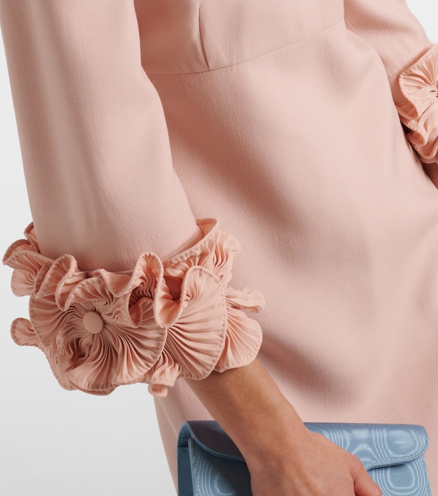 Ruffled Crêpe Couture midi dress