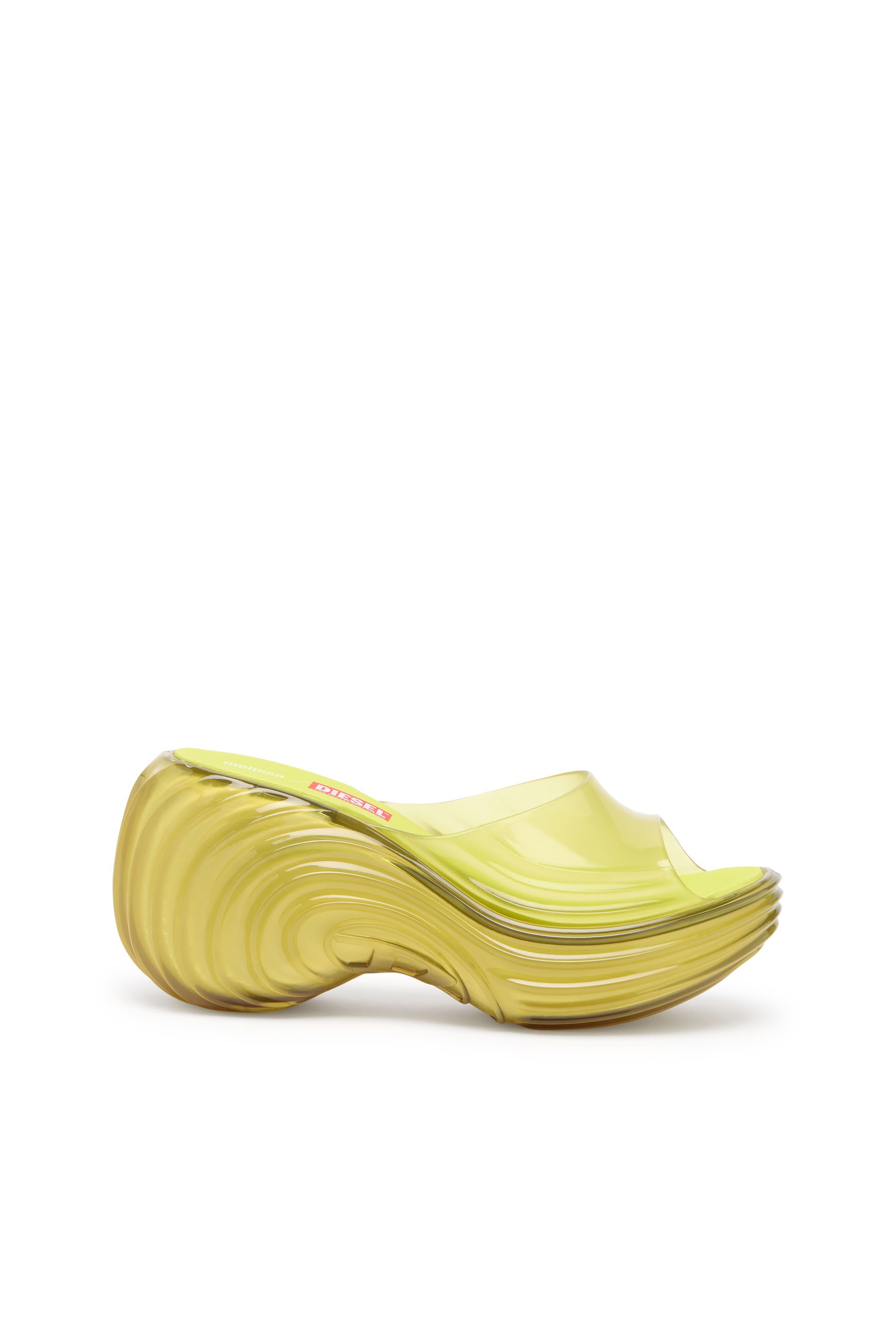 Platform mule in Melflex - Sandals - Woman - Yellow
