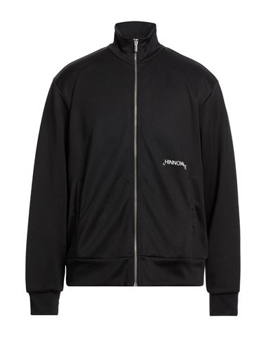 Man Sweatshirt Black Size L Cotton, Polyester