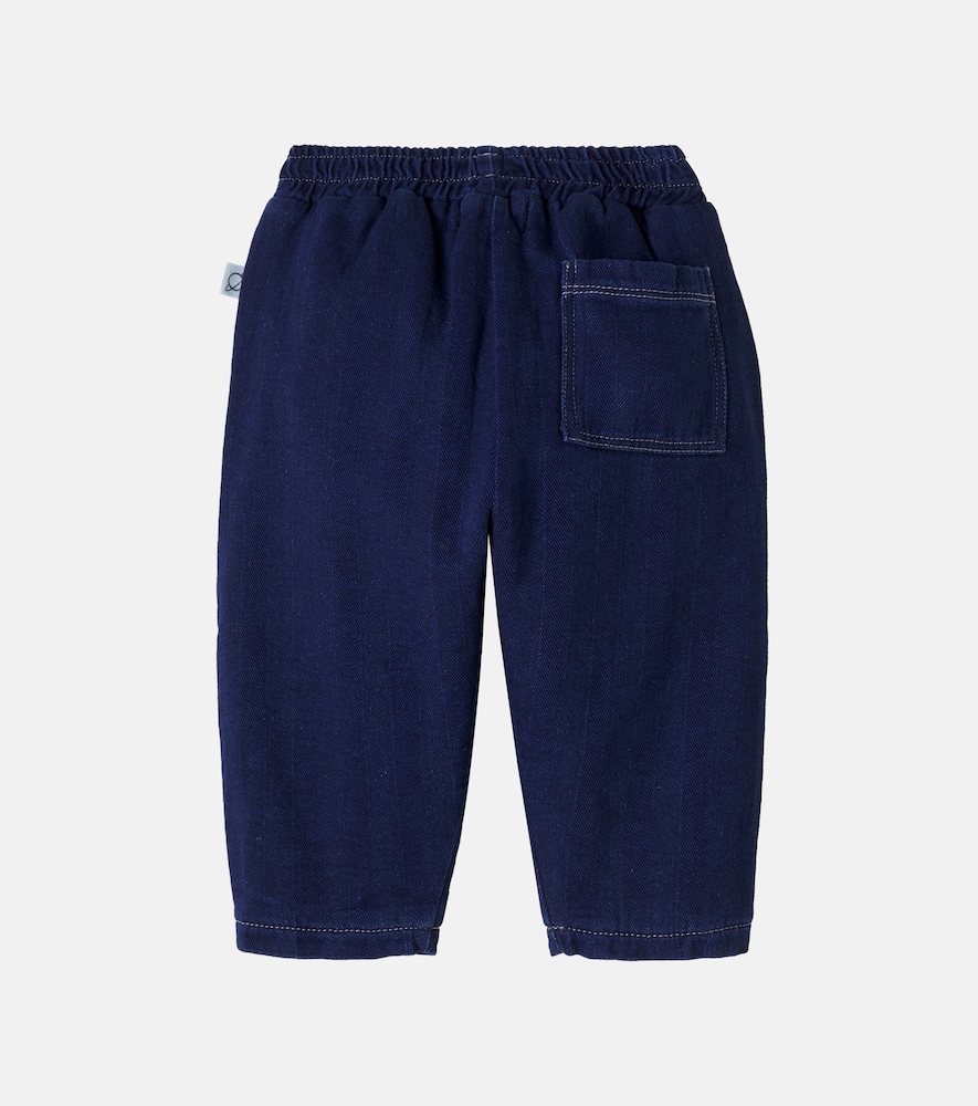 Baby herringbone straight jeans