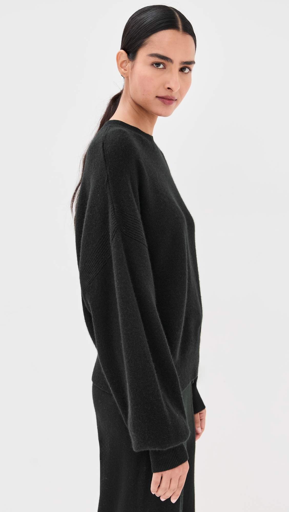 Cashmere Modena Brushed Sweater Black M