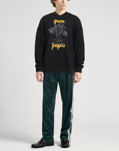 Man Sweatshirt Black Size M Cotton, Elastane