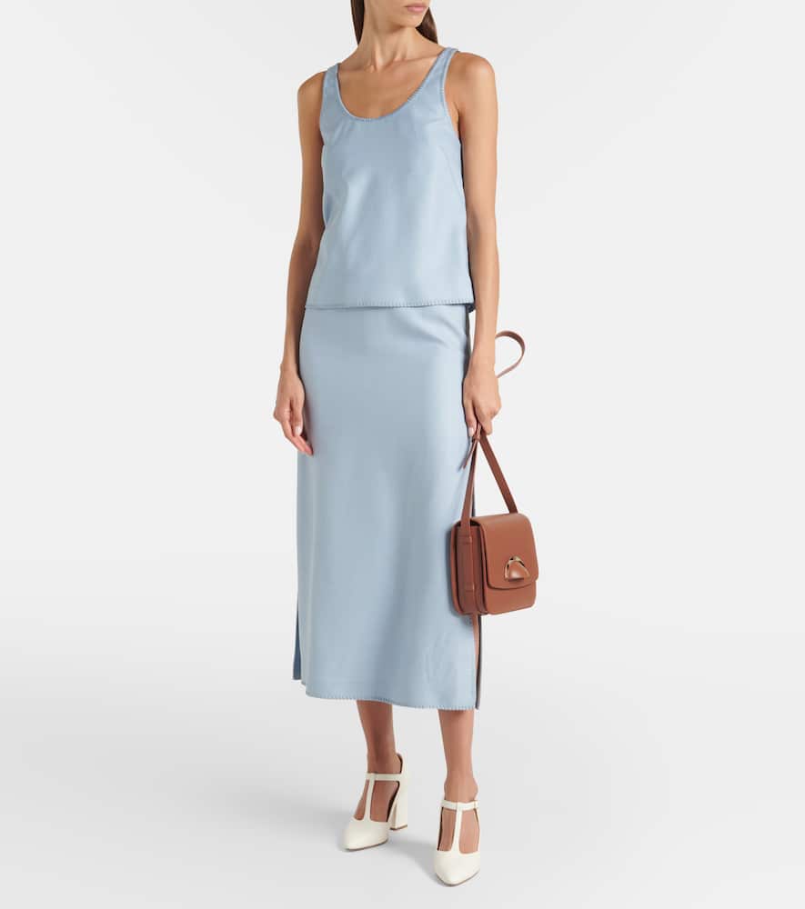 Muriel silk and wool tank top