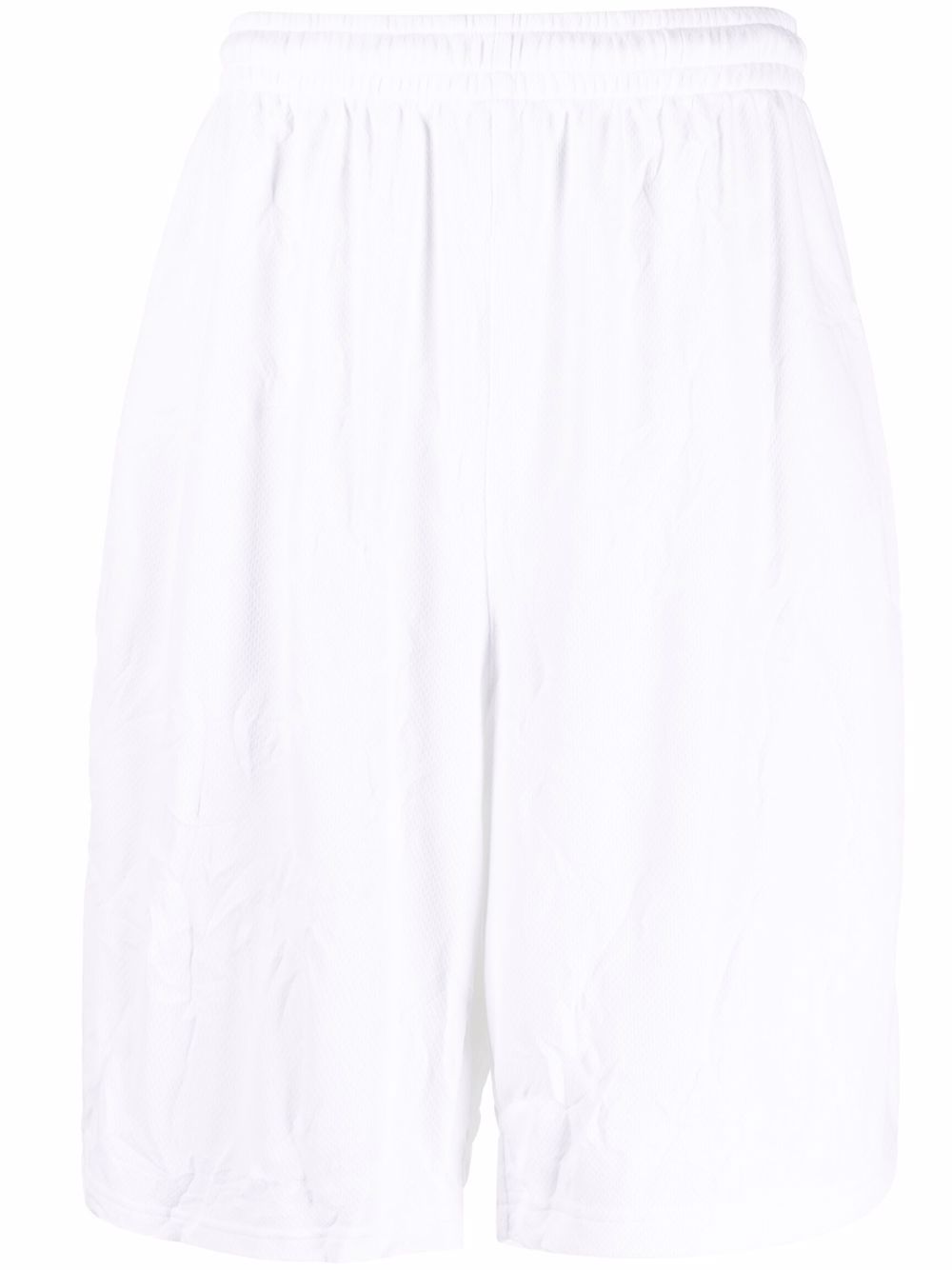 Mesh knee-length shorts - White
