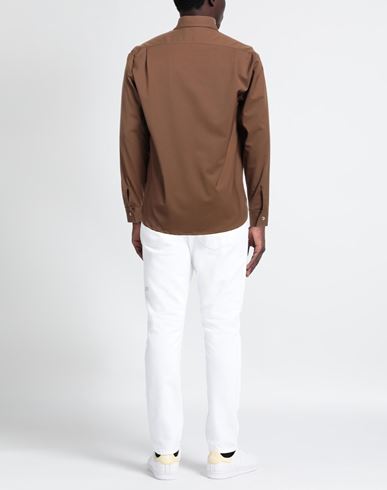 Yes London Man Shirt Camel Size S Wool, Polyester, Elastane