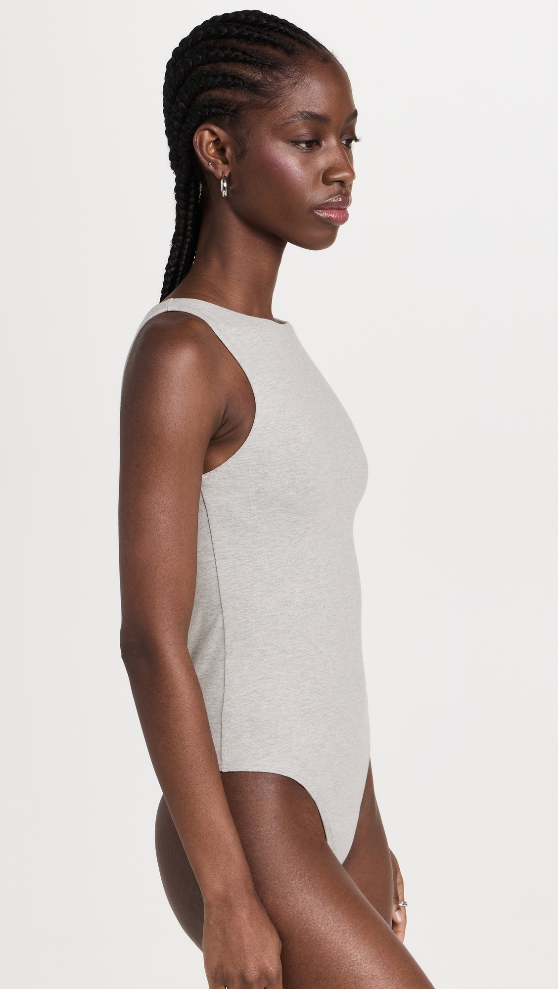 Ambitionist 여성 High Neck Tank Bodysuit Grey