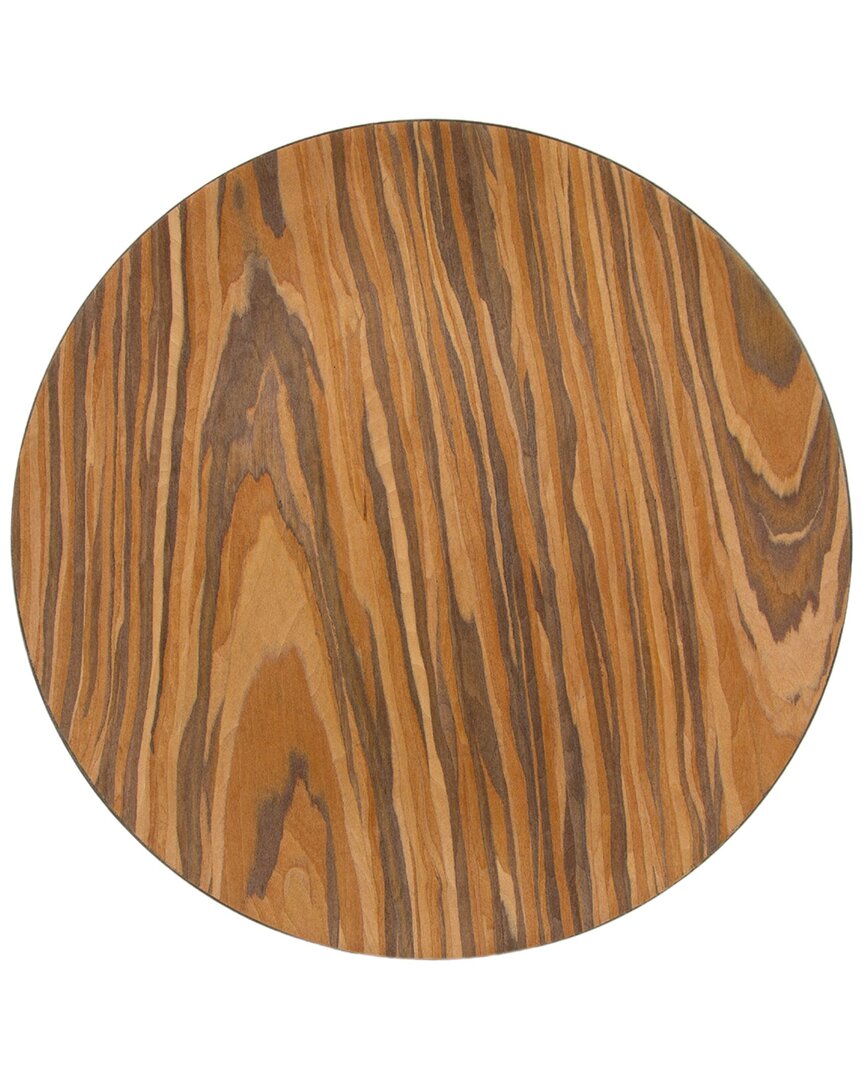Set of 12 Wood Covered Lacquer Chargers