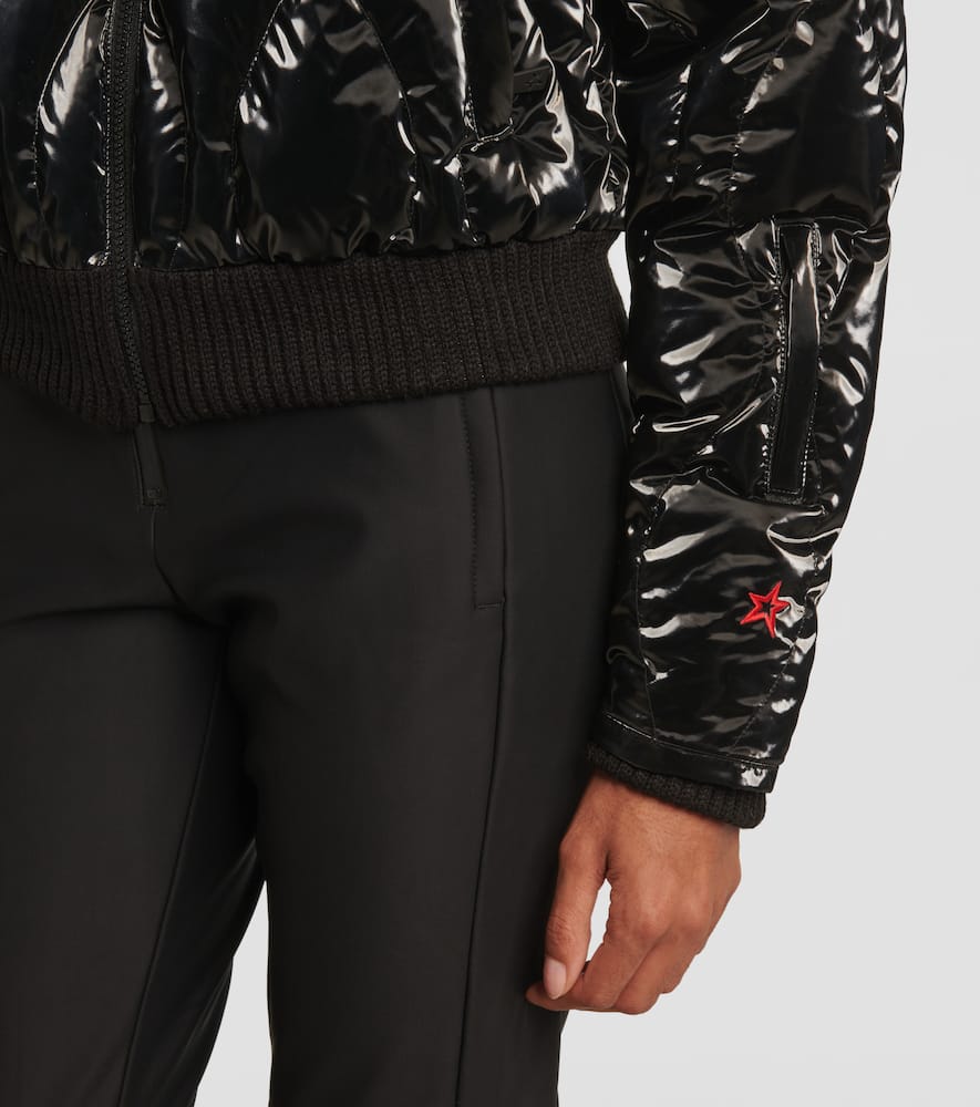 Carving quilted down ski jacket