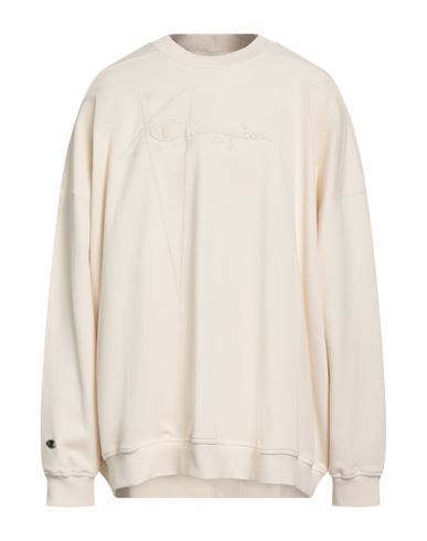 Man Sweatshirt Ivory Size L Cotton, Elastane