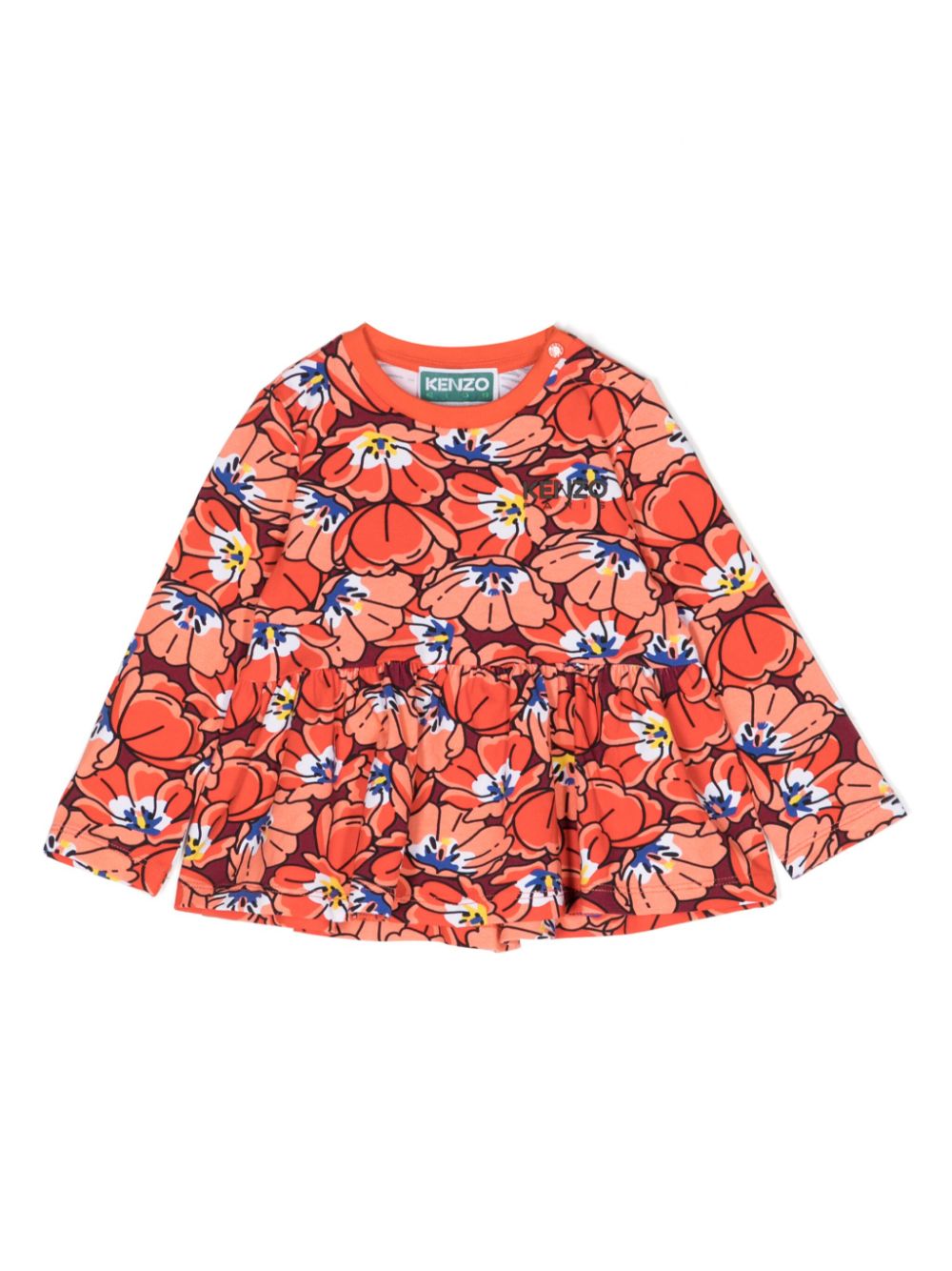 Boke Flower cotton T-shirt - Orange