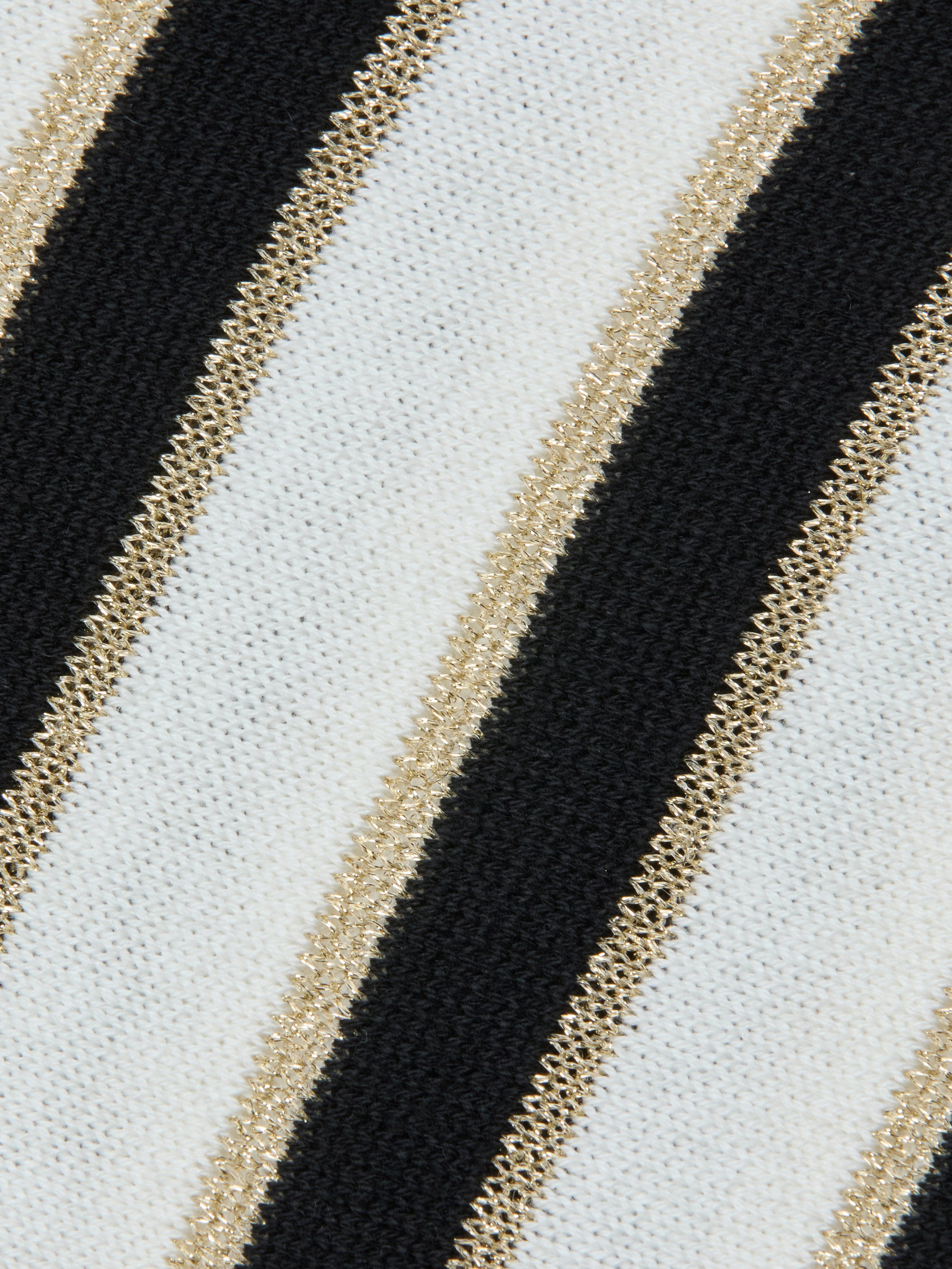 Bishop Striped Sweater In Ivory/black/gold Stripe