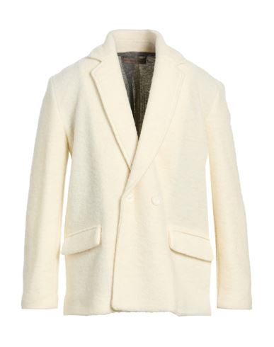Man Coat Ivory Size 38 Wool, Acrylic