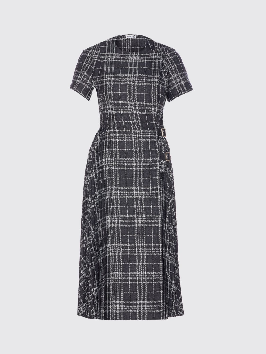 Midi Dress In Wool Mix Check