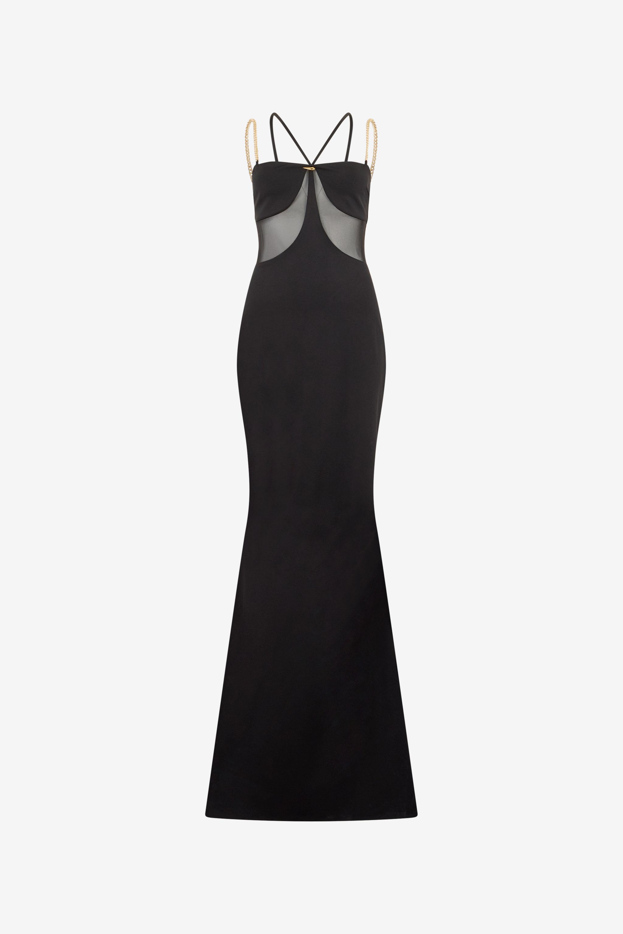 Black Maxi Dress With Chain Straps